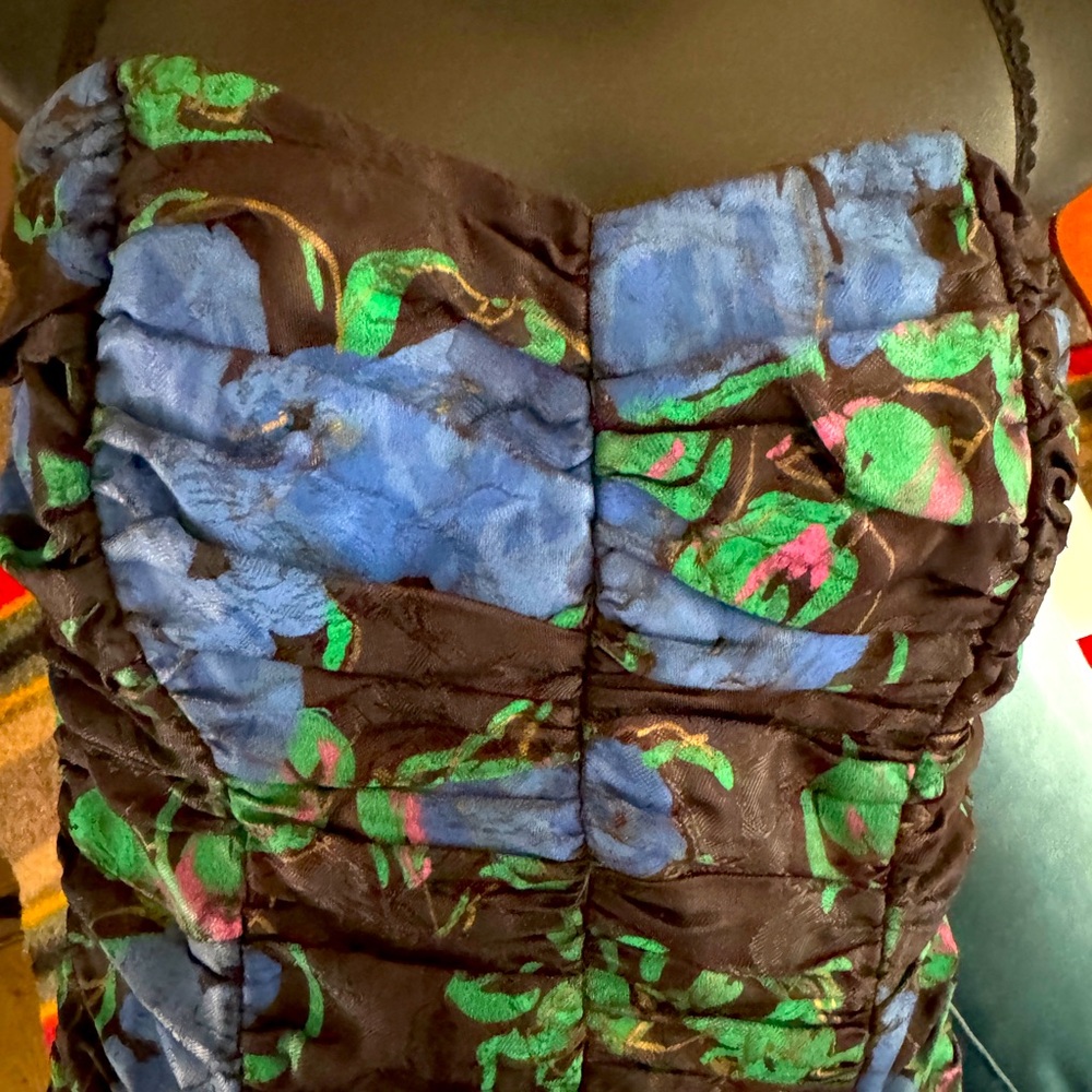 Vintage Floral Prom Dress M